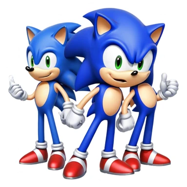 Sonic the Hedgehog and the other two sticker
