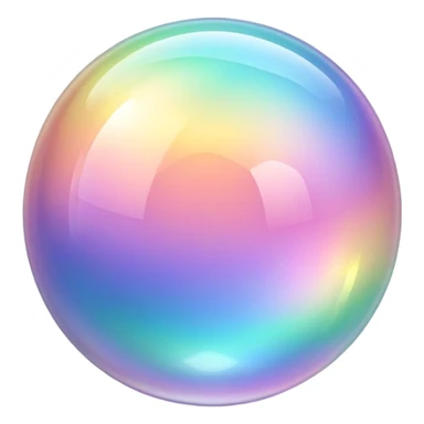 Iridescent pastel Rainbow crystal sphere sticker