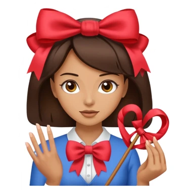 Brunette giving bow job sticker
