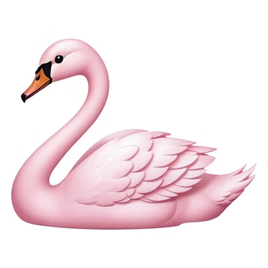 pastel pink swan sticker