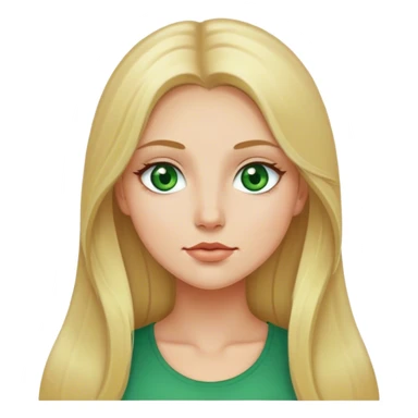 Mulher, loira com cabelos longos, rosto redondo, olhos verdes como se tivesse dando uma dica  sticker