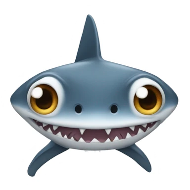 Shark with star eyes sticker