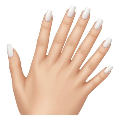 white French tip nails sticker