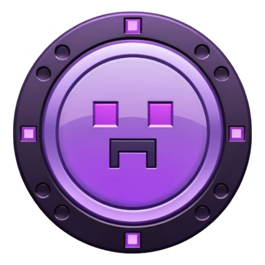 minecraft music disc with purple in the middle sticker