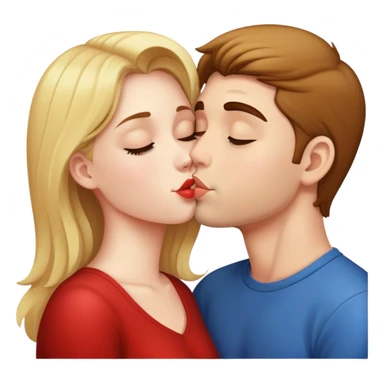 Girl kissing her boyfriend sticker