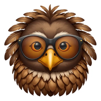 cool bird with sunglassess  sticker