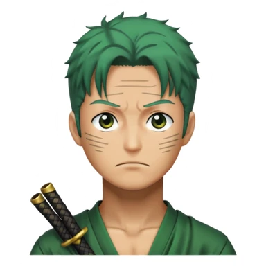 Roronoa Zoro wondering sticker
