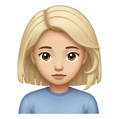 Shy but sassy sticking Hair behind the ear sticker