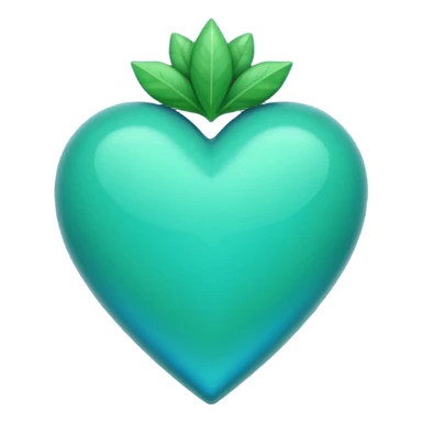 Corazón verde - azul oscuro sticker