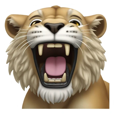 Detroit lion roaring loudly sticker