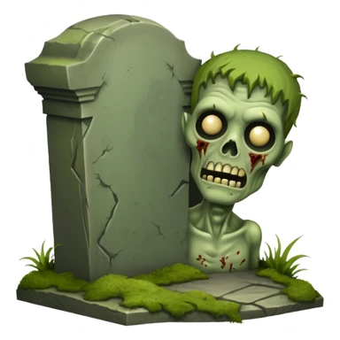 Like a zombie coming out of a tomb stone sticker