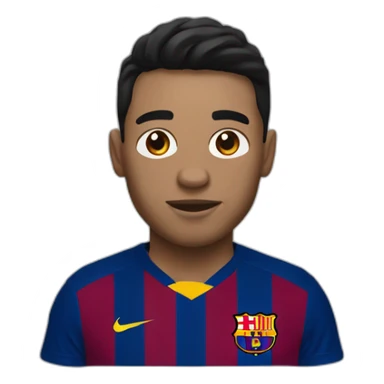 Real Down symdrome barcelona fc player sticker