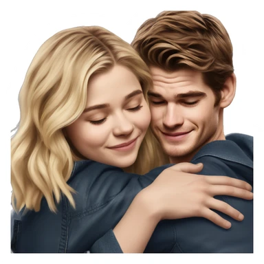 Chloe grace moretz hugging Andrew Garfield  sticker