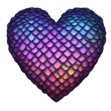 dark warm iridescent SCALE heart sticker