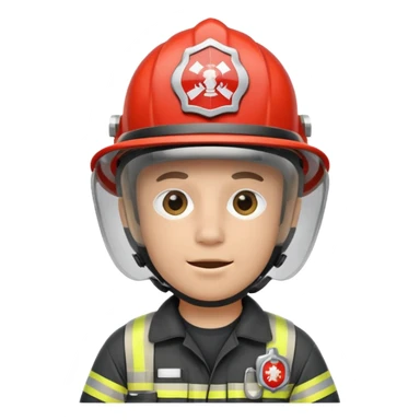 Firefighter with respiratory protection white color helmet sticker
