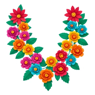 festive and vibrant garland of traditional mexican  sticker
