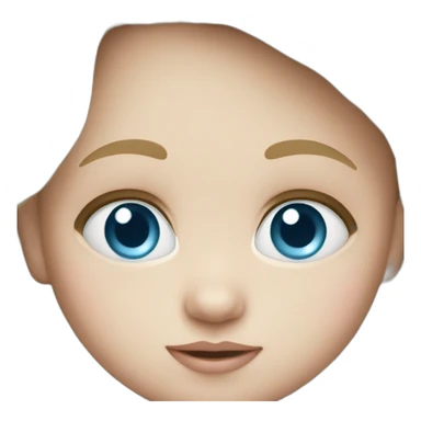 white baby blue eyes sticker