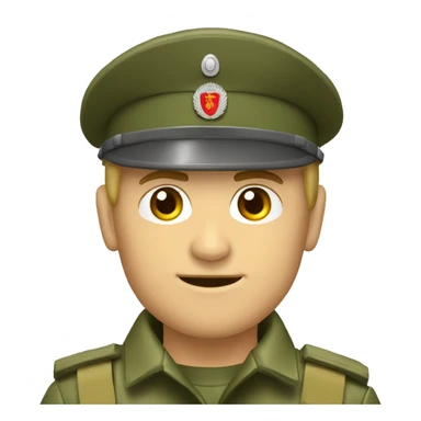 Bundeswehr soldat mit sehr dunkelblondem kurzen haar   sticker