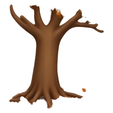 autumn tree with leaves falling  sticker