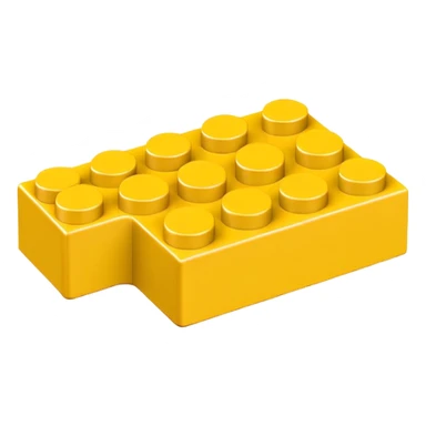 yellow LEGO brick, simple and iconic sticker