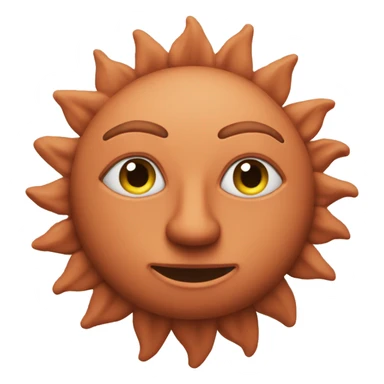 Terracotta sun sticker