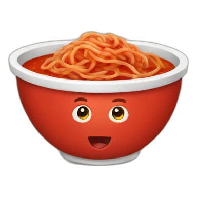 tomato sauce spaghetti bowl sticker