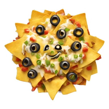Supreme nachos on a plate sticker
