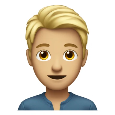 dirty blonde boy looking at viewer sticker