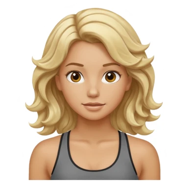iOS 18 aesthetic wavy blondie girl gym sticker