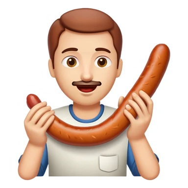 eating sausage sticker