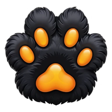 black cat's paw sticker