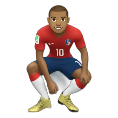 Mbappe sur un rocher sticker