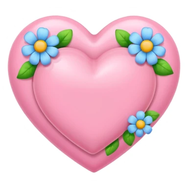 Baby pink heart with flowers around it sticker