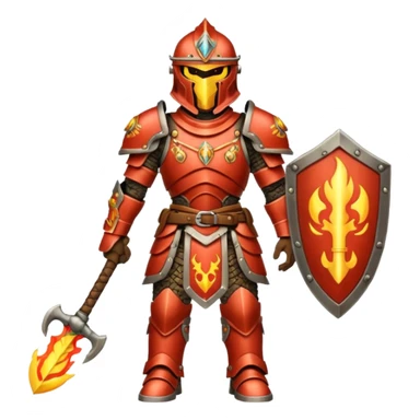 fire armored warrior sticker