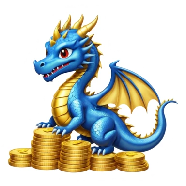 strack coins blue dragon sticker
