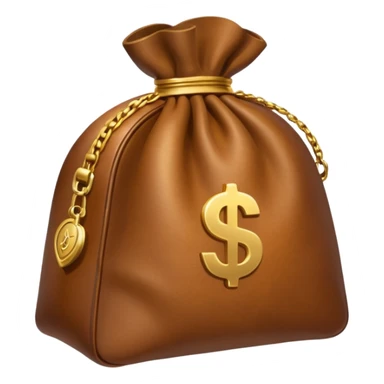 a moneybag with a handshake sign to symbolize a donation sticker