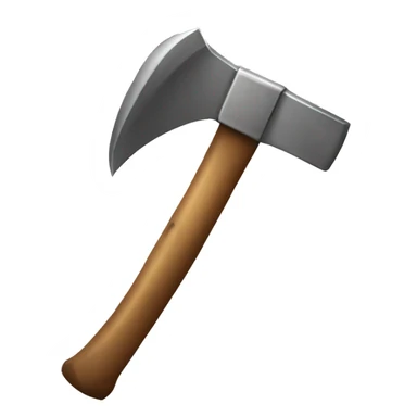 Please create a custom emoji for a "Pickaxe". It is a basic tool for mining that increases mining earnings. The emoji should show a classic miner's pickaxe, preferably with a brown handle and a metallic head. sticker