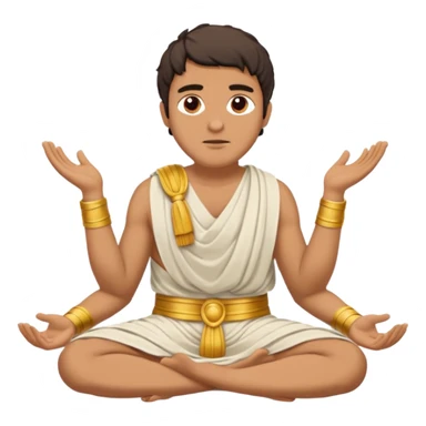 ancient greek men sitting on the ground listening sticker