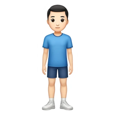 china men photorealistic standing on feet sticker