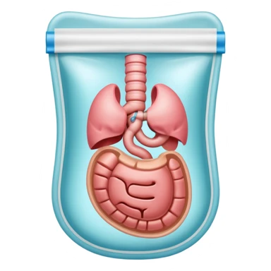 an ostomy bag for a artificial intestine sticker