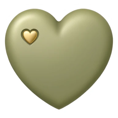 Letter with a pale olive heart sticker
