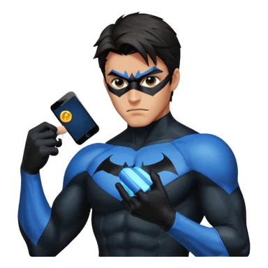 nightwing analyzing evidence sticker