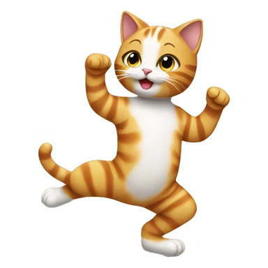 Cat dancing to the tango sticker