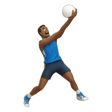 Man Spiking a Volleyball sticker