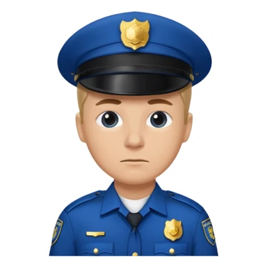 blue uniformed police sticker