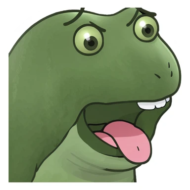 Excited face with tongue out sticker