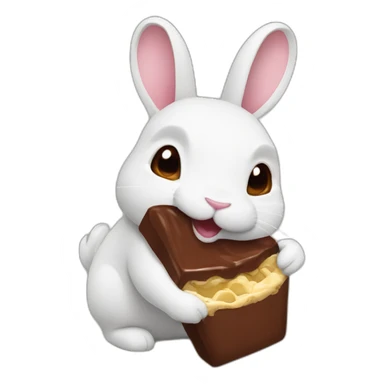 lapin qui mange du nutella sticker
