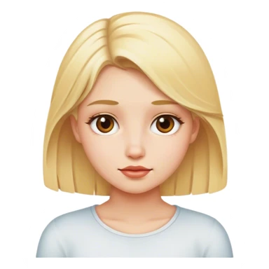 blonde girl portrait artwork sticker
