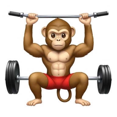 Monkey in gym sticker