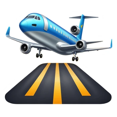 plane landing runway sticker